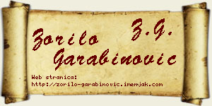 Zorilo Garabinović vizit kartica